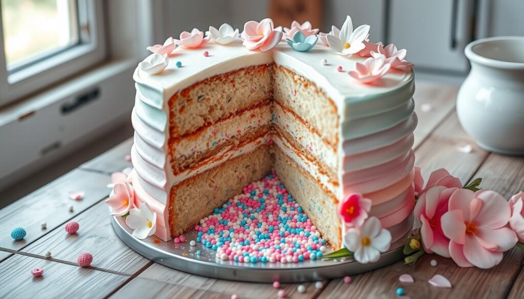gender reveal cake sprinkle filling gender reveal cake sprinkle filling
