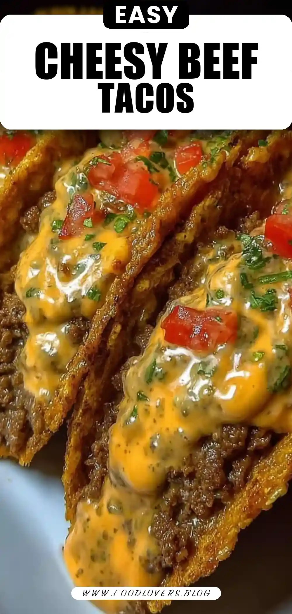 Cheesy Rotel Beef Tacos