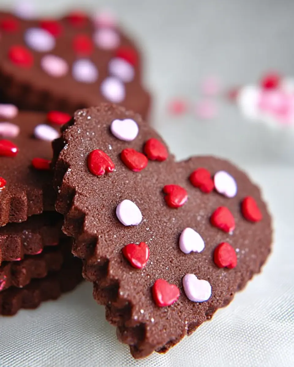 Valentine Chocolate Sugar Cookies