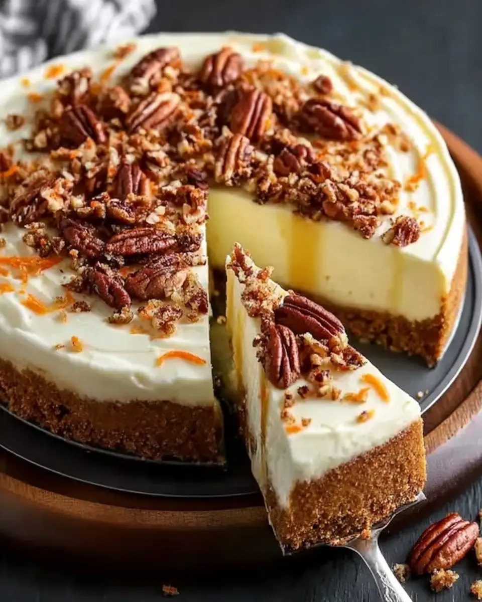 A delicious plate of Best Carrot Cake Cheesecake Recipe – A Dessert You’ll Crave Again and Again