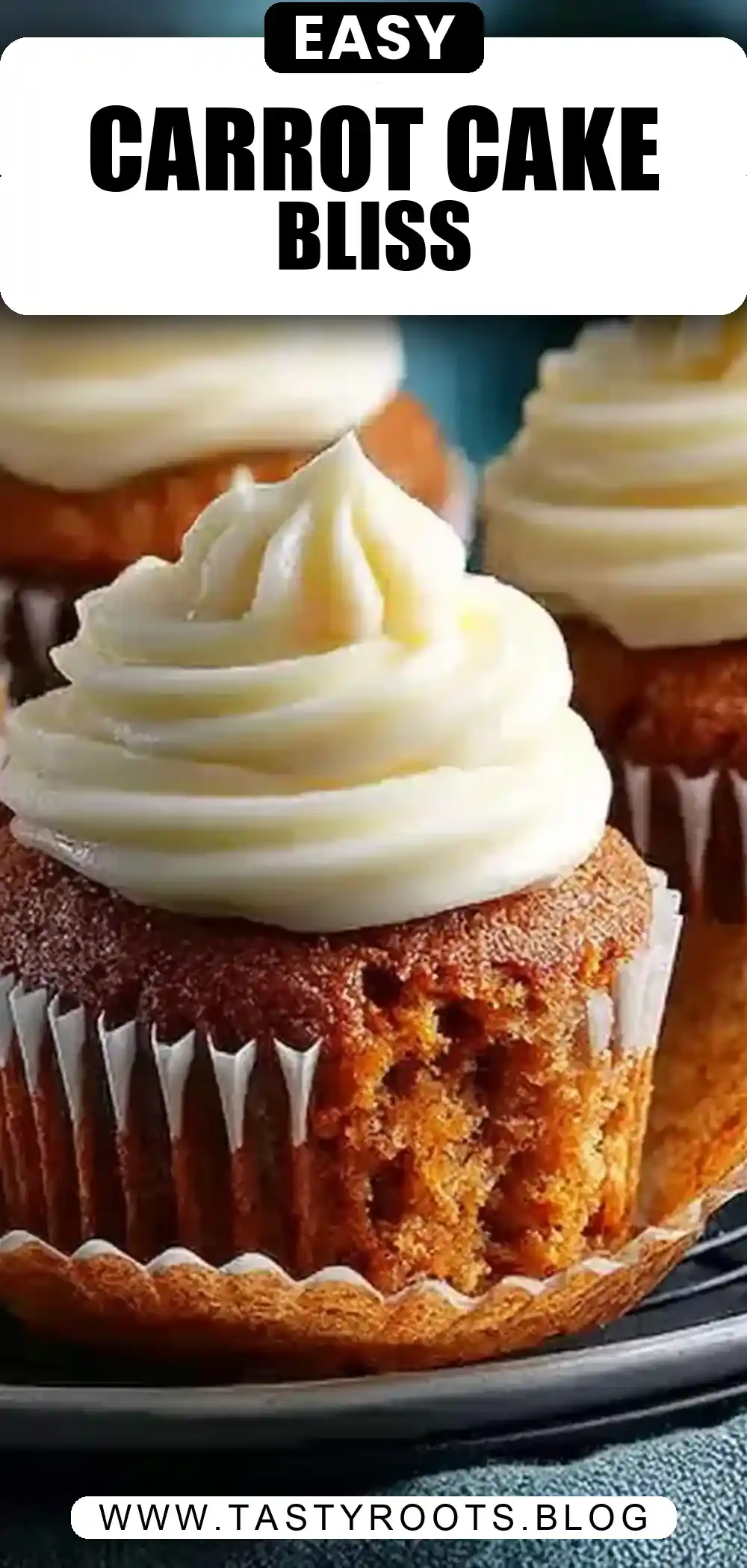 Moist Carrot Cake Cupcakes with Cream Cheese Frosting