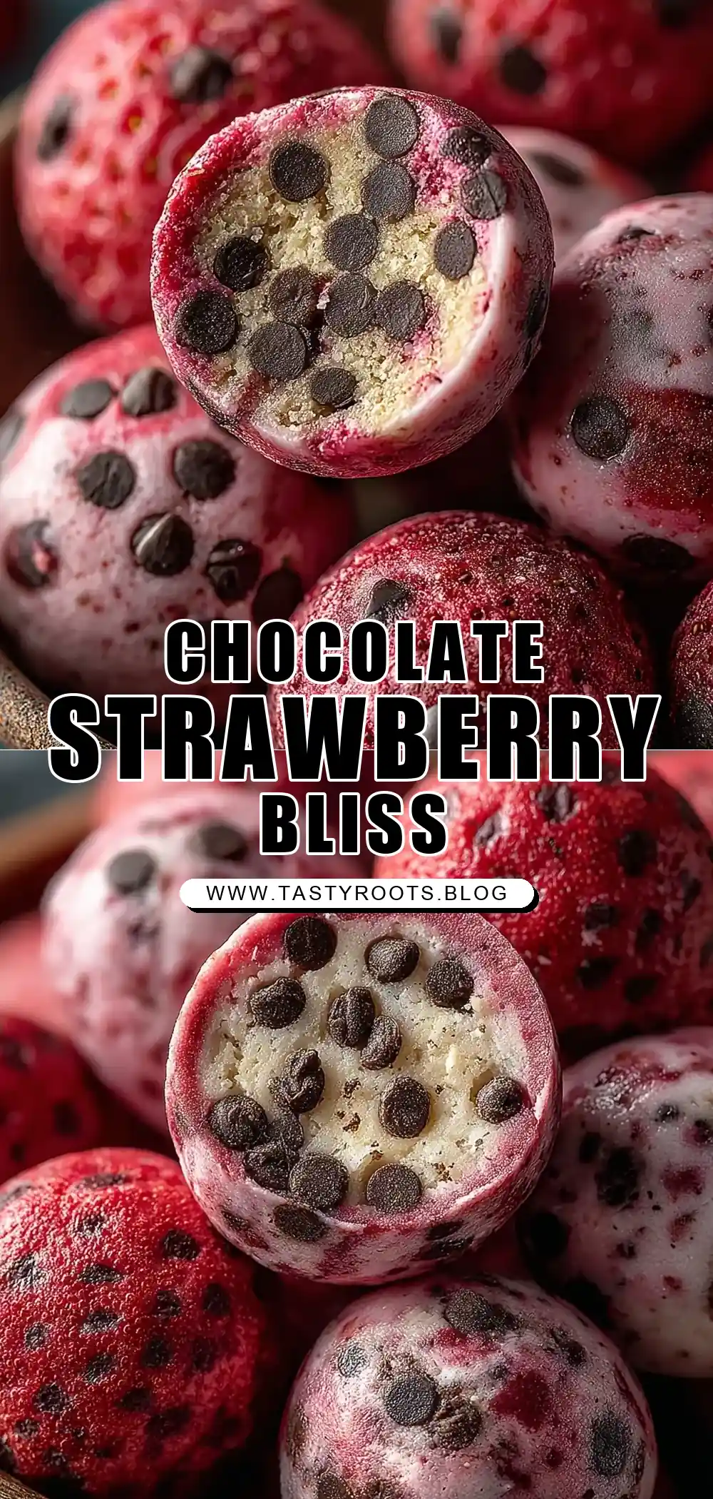 Strawberry Cheesecake Protein Balls with Chocolate Chips