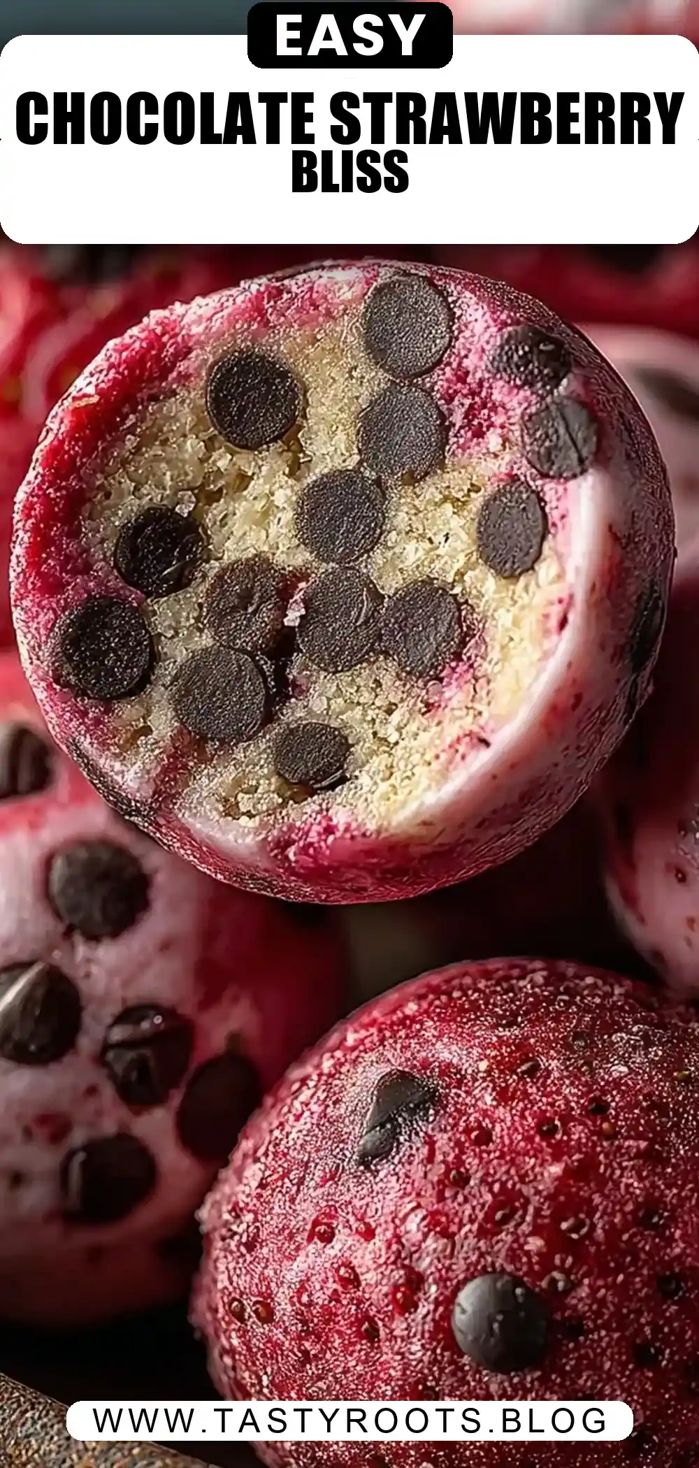 Strawberry Cheesecake Protein Balls with Chocolate Chips