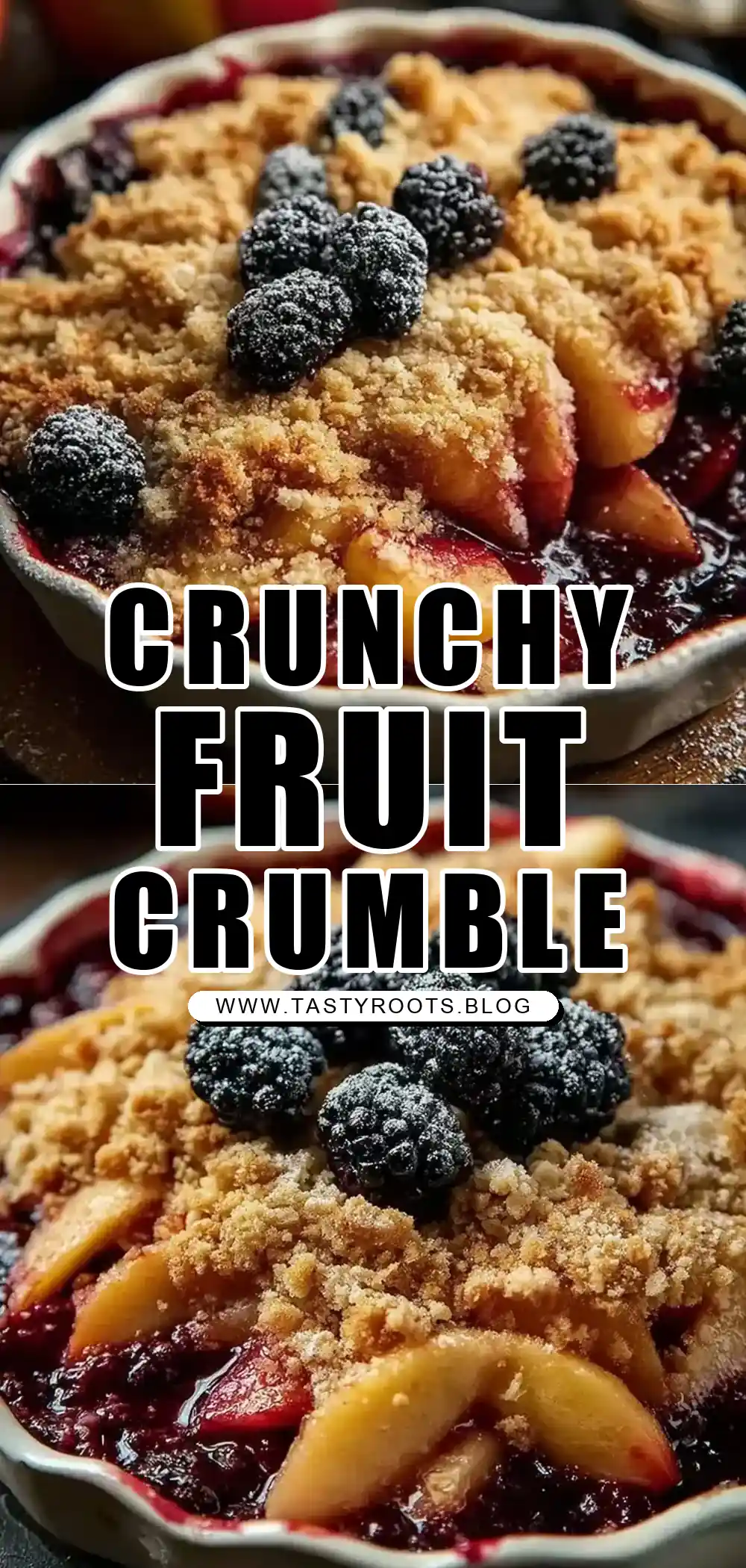 Easy Apple and Blackberry Crumble with a Crunchy Topping — A Comforting Dessert for Every Season