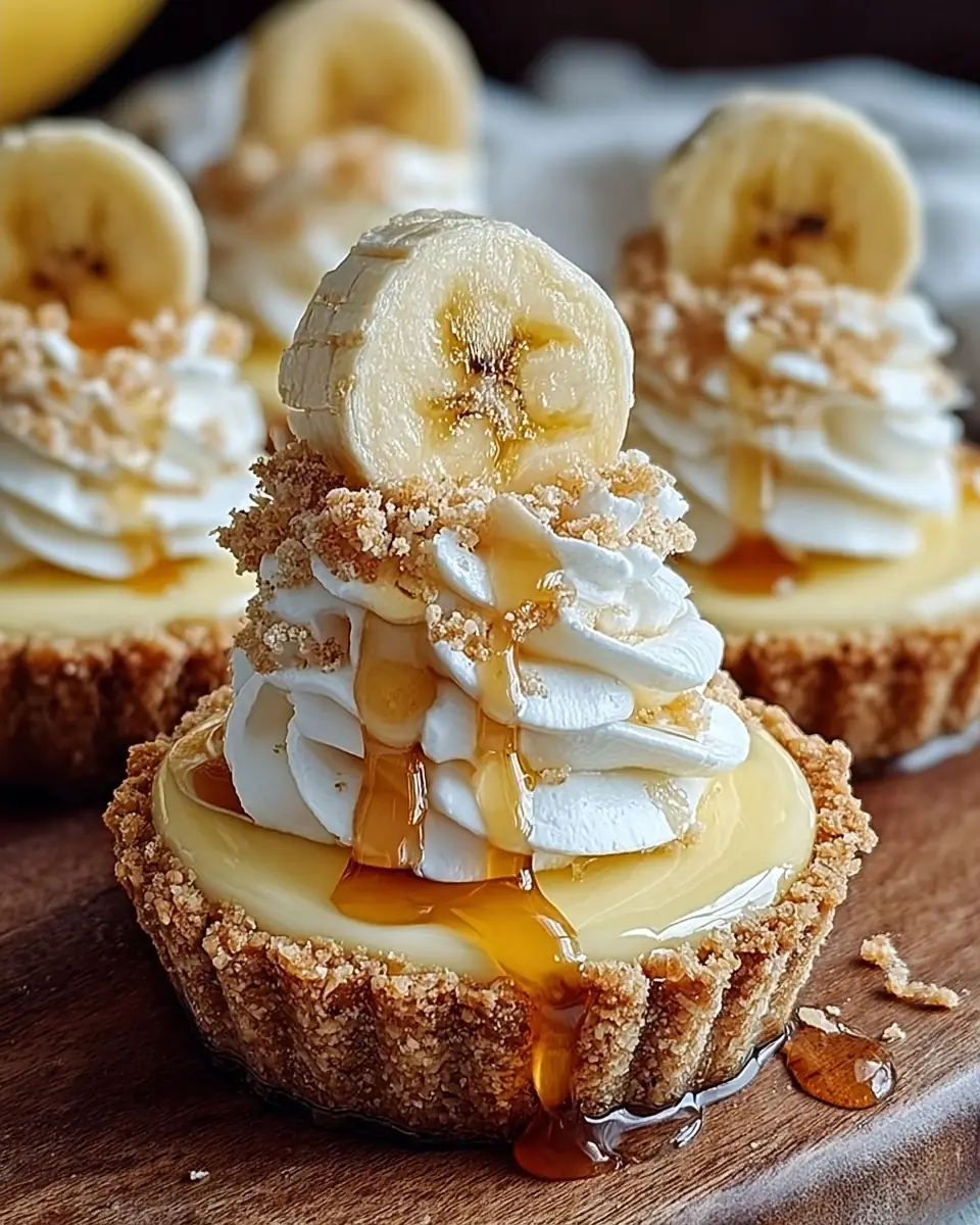 A delicious plate of Creamy Mini Banana Pudding Pies: The No-Bake Treat You Didn't Know You Needed