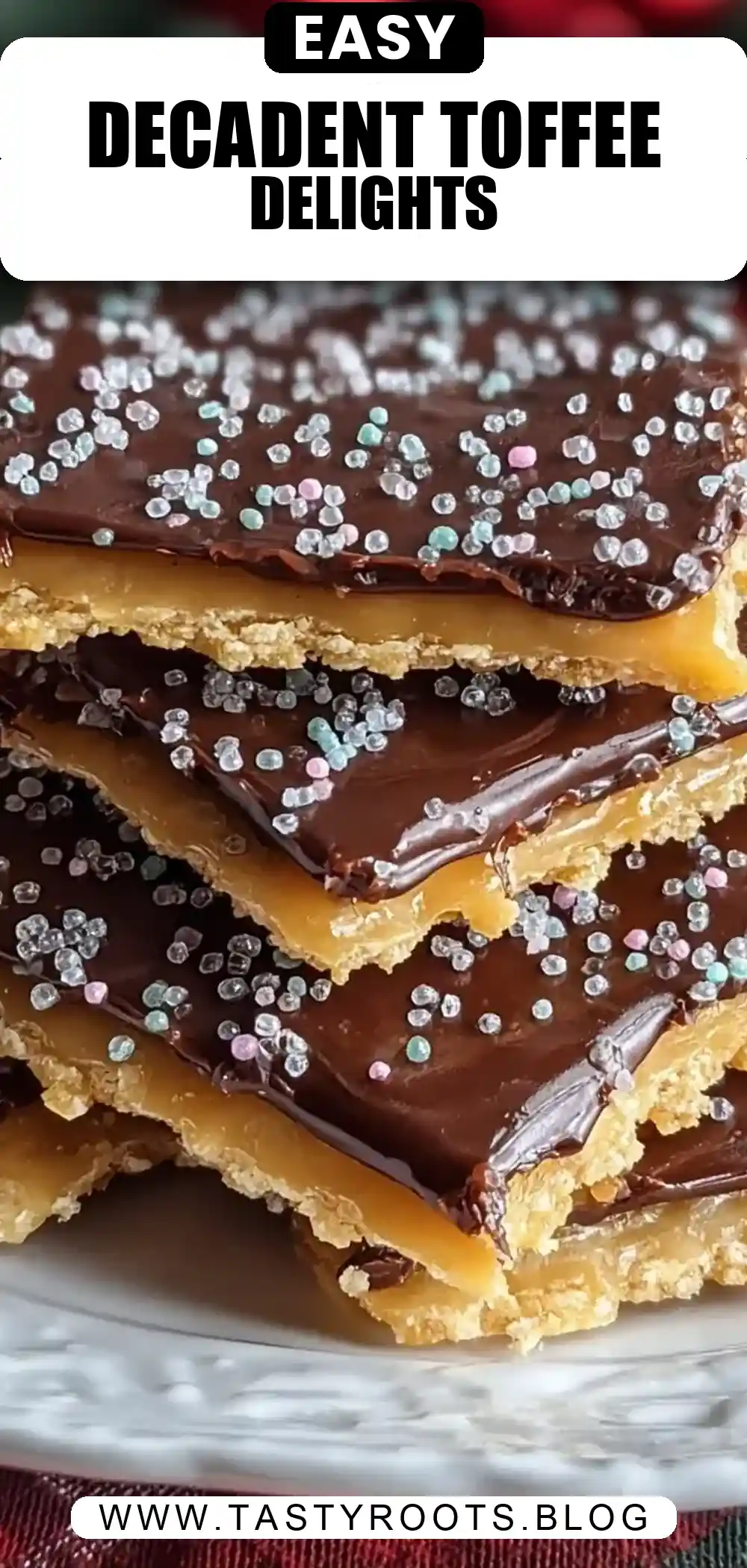 Irresistible Saltine Toffee with Chocolate Topping