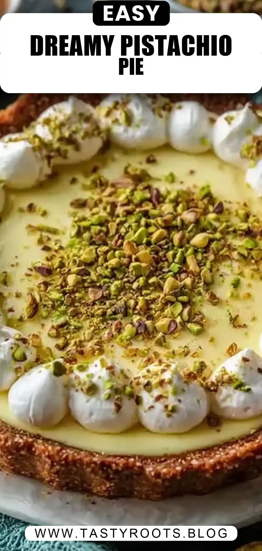 Creamy Pistachio Pie with Buttery Nut Crust: A Dreamy Dessert Worth Savoring