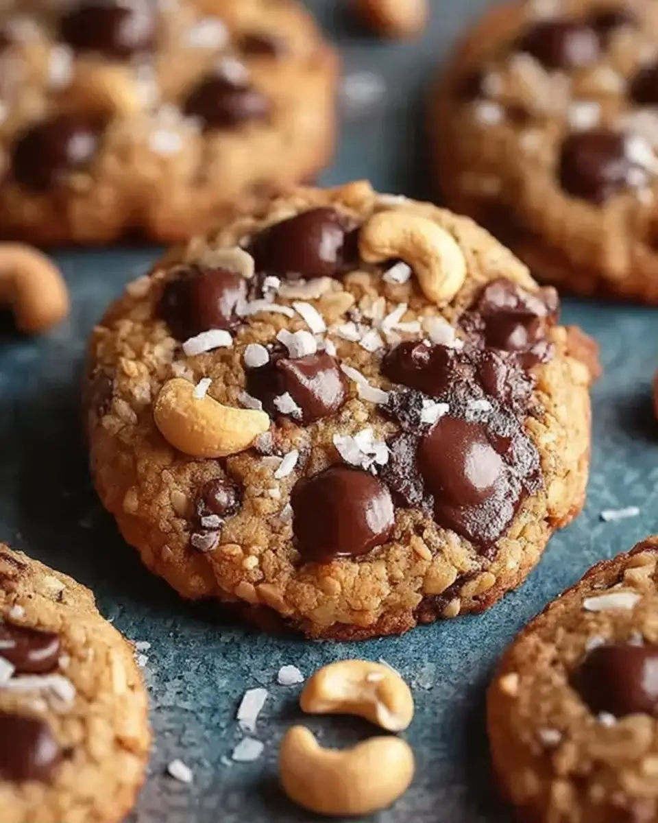 A delicious plate of Easy Coconut Cashew Chocolate Chip Cookies Recipe — Your New Favorite Homemade Treat