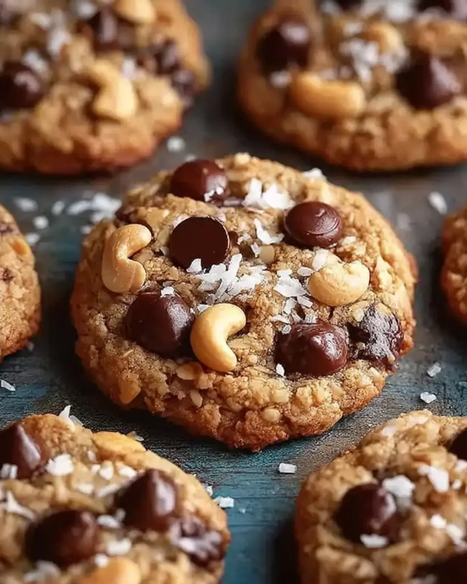 A delicious plate of Easy Coconut Cashew Chocolate Chip Cookies Recipe — Your New Favorite Homemade Treat
