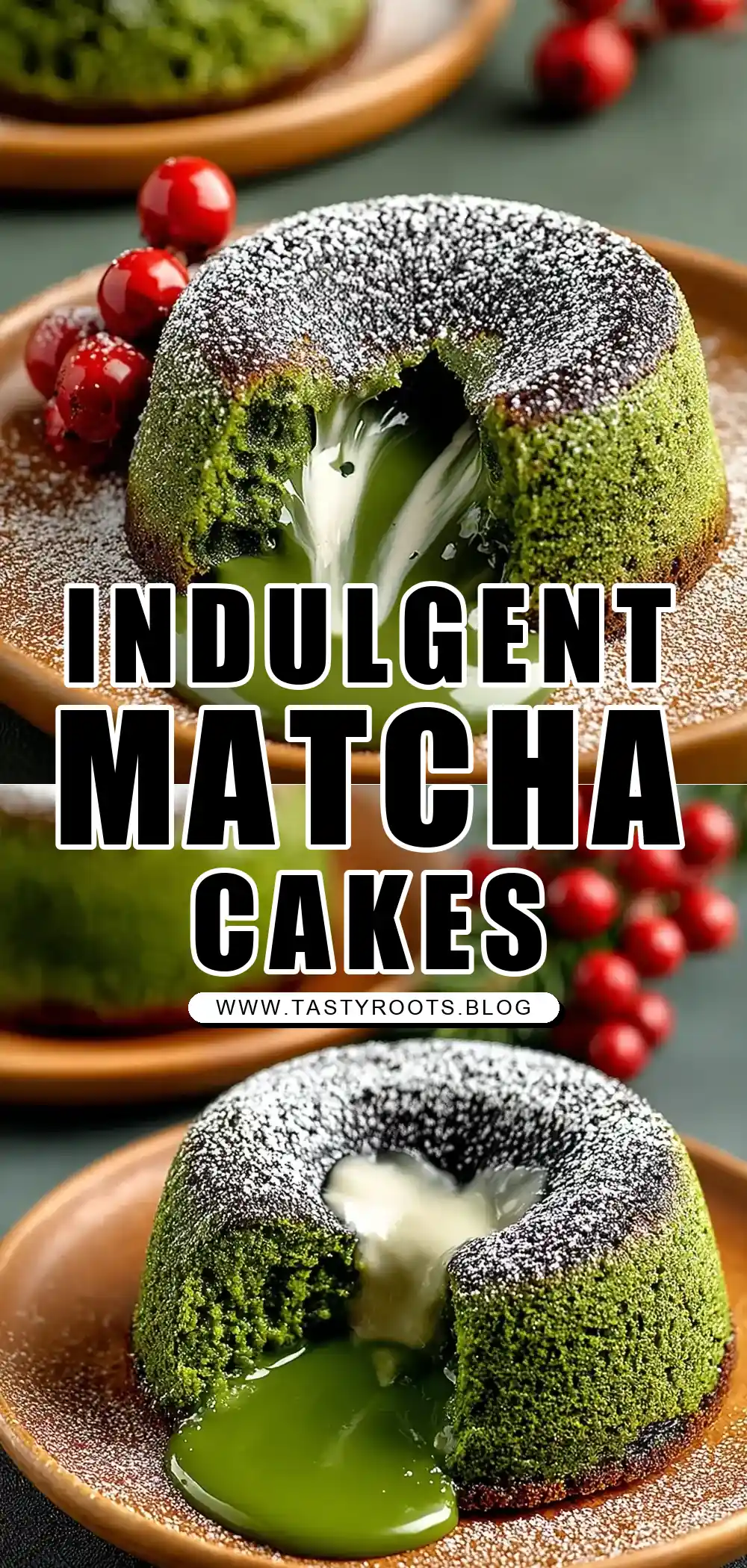 Healthier Matcha Lava Cakes (with Vanilla) for a Light Yet Indulgent Dessert