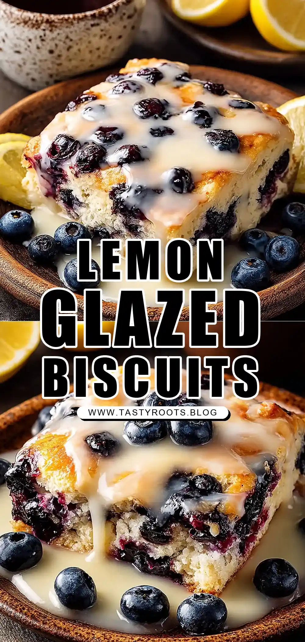 Blueberry Butter Swim Biscuits with Lemon Glaze: A Sweet, Buttery Delight