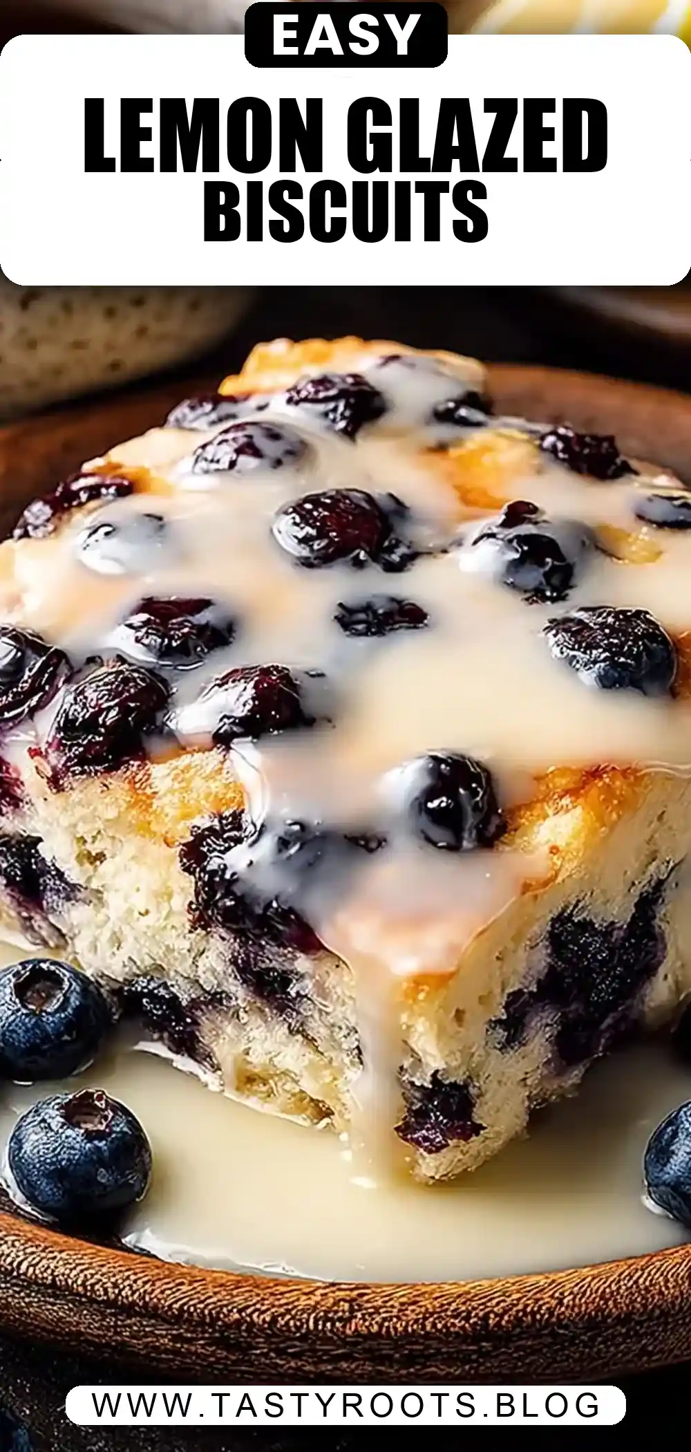 Blueberry Butter Swim Biscuits with Lemon Glaze: A Sweet, Buttery Delight
