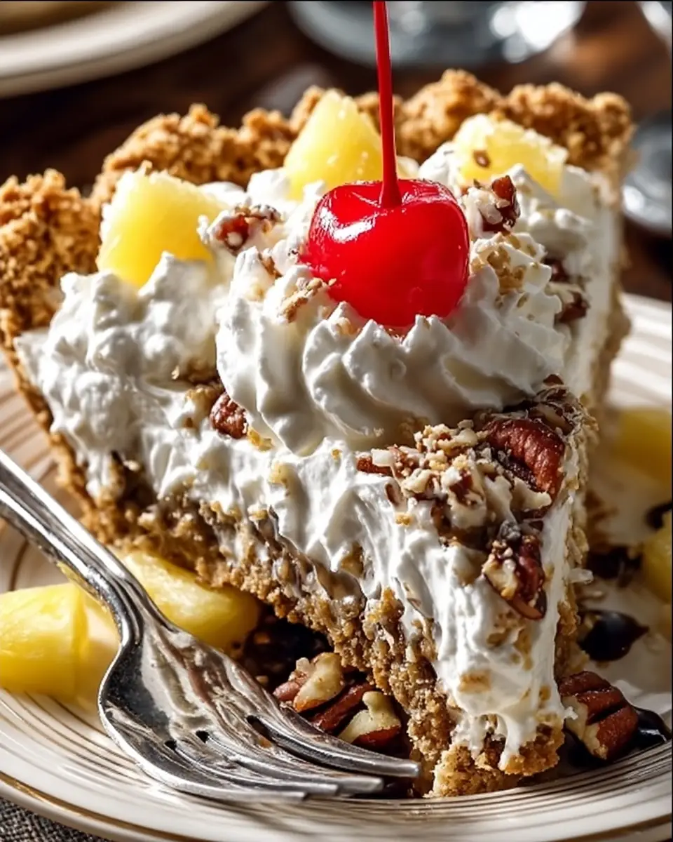 A delicious plate of Million Dollar Pie – The No-Bake Dessert That Feels Like a Celebration