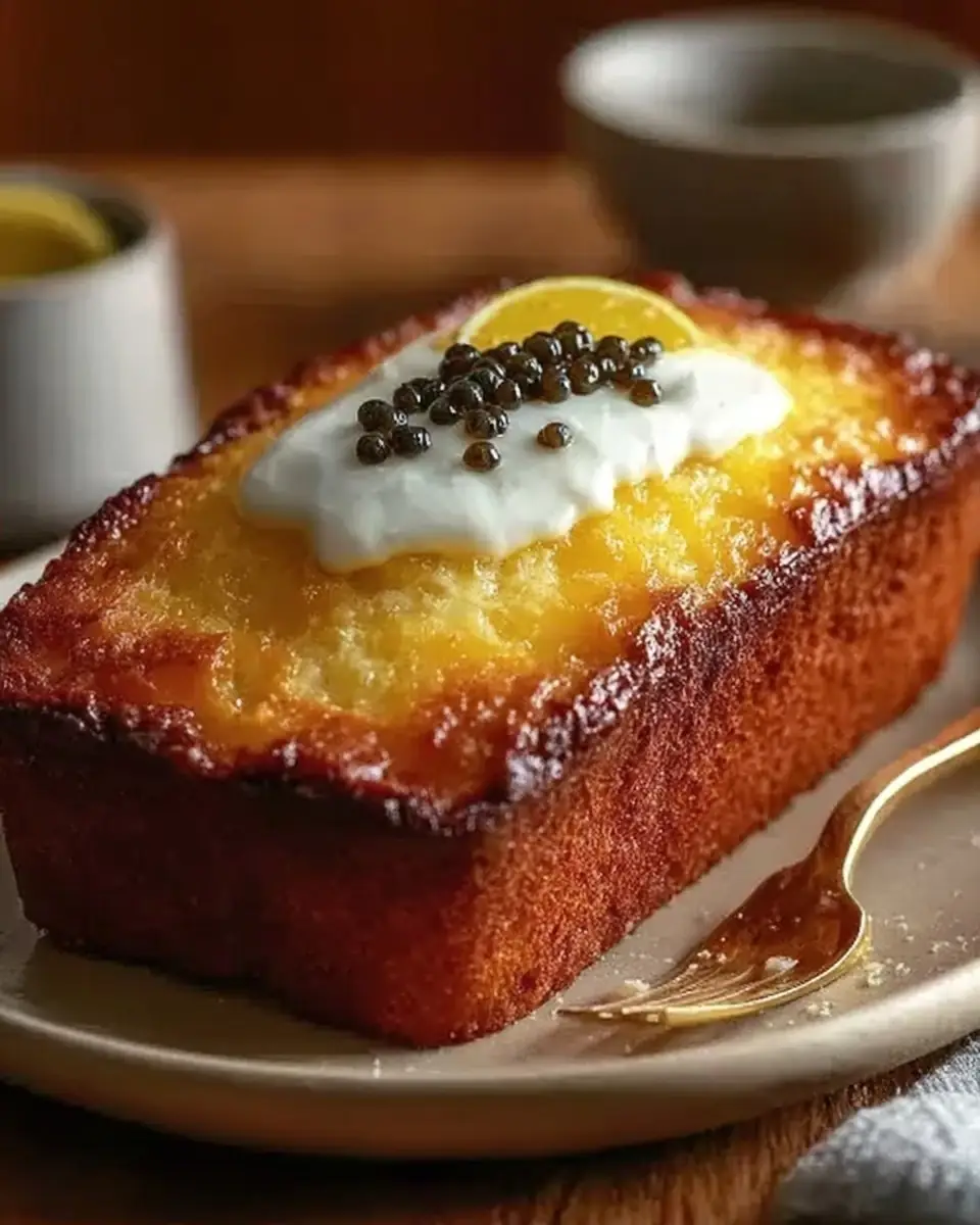 A delicious plate of Moist Citrus Loaf Cake with a Decadent Topping: A Zesty Treat You’ll Crave