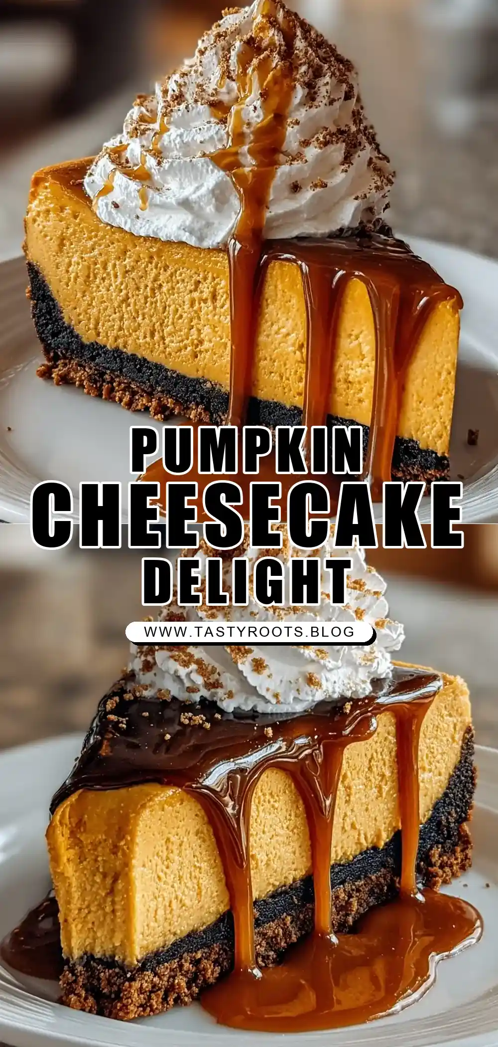 Creamy Pumpkin Cheesecake with Pecan Gingersnap Crust