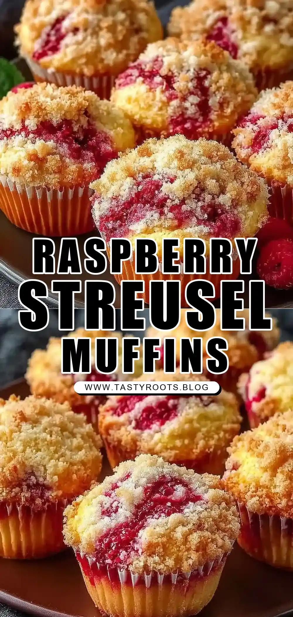 Buttermilk Raspberry Muffins with Streusel and Homemade Berry Swirl