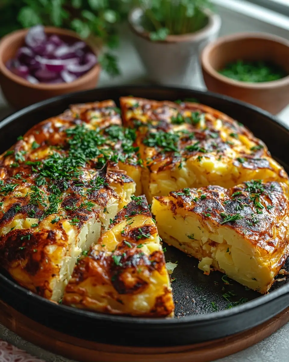 A delicious plate of Traditional Alpine Potato Frittata – A Hearty Comfort Dish from the Mountains