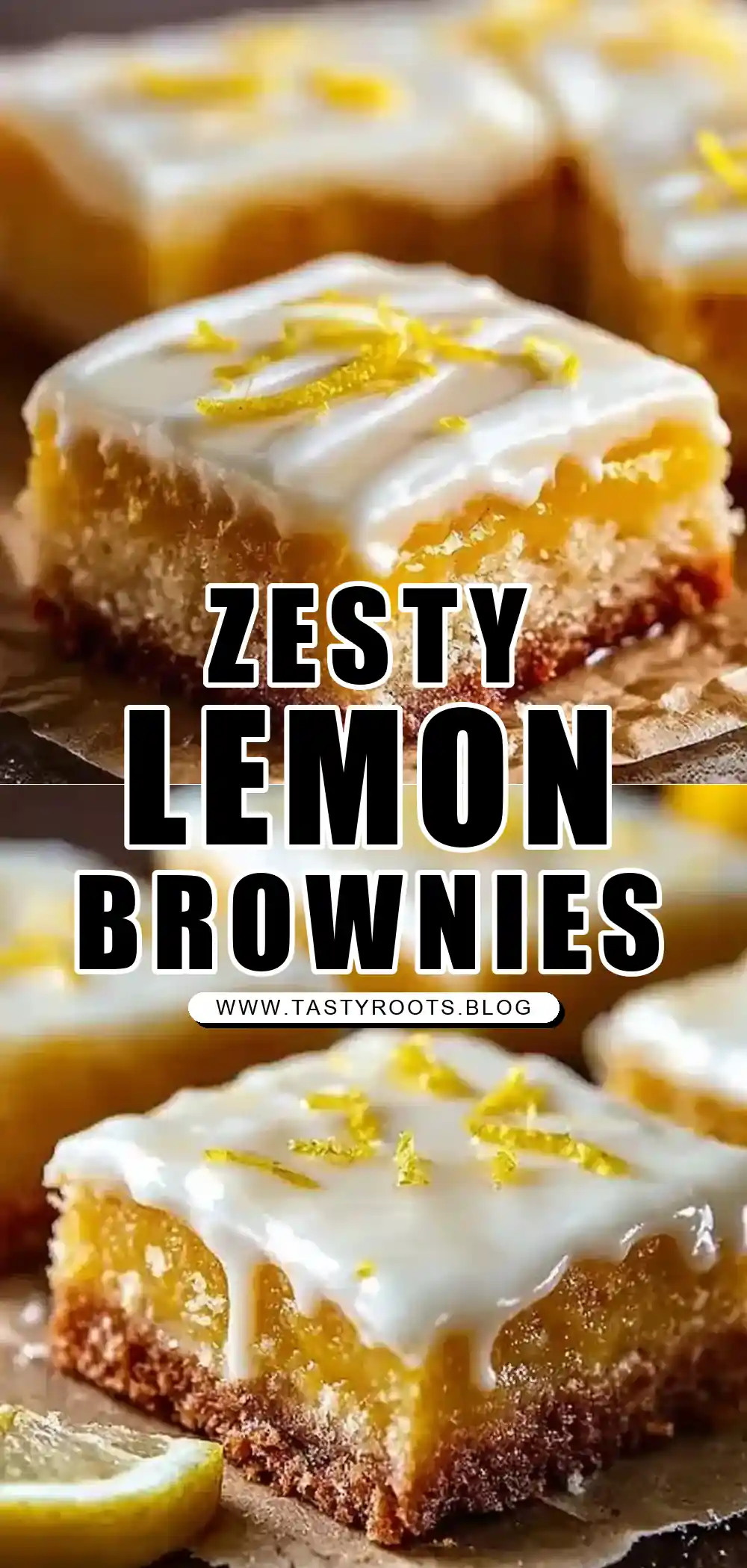 Lemon Brownies with Zesty Lemon Glaze – A Refreshing Twist on Classic Brownies
